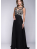 Flowy Chiffon Lace Embellished Stunning Beaded Prom Dress